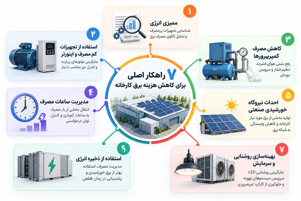کاهش هزینه برق کارخانه